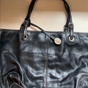 Michael Kors black leather bag